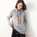 Wholesale Fashion Pullover women hoodie sweater stripped sweaters